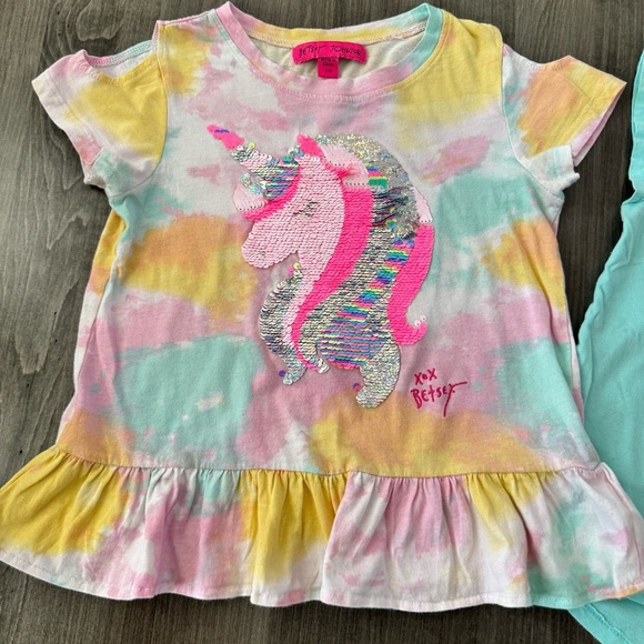 Betsey Johnson girls heart unicorn sequins Tshirt bundle set lot size 6/7 - Picture 3 of 10